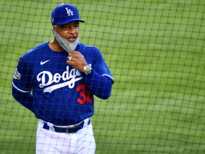 Dodger manager Dave Roberts